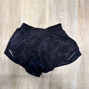 Lululemon Athletica Black Camo Athletic Shorts